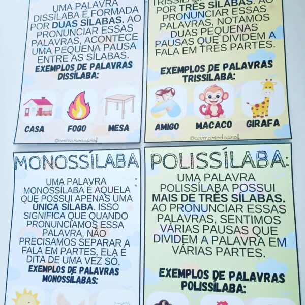 🧡 Monossílabas, Dissílabas, Trissílabas e Polissílabas. - Image 2