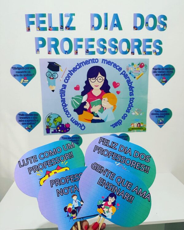 🧑‍🏫Painel+plaquinhas de dia dos professores!