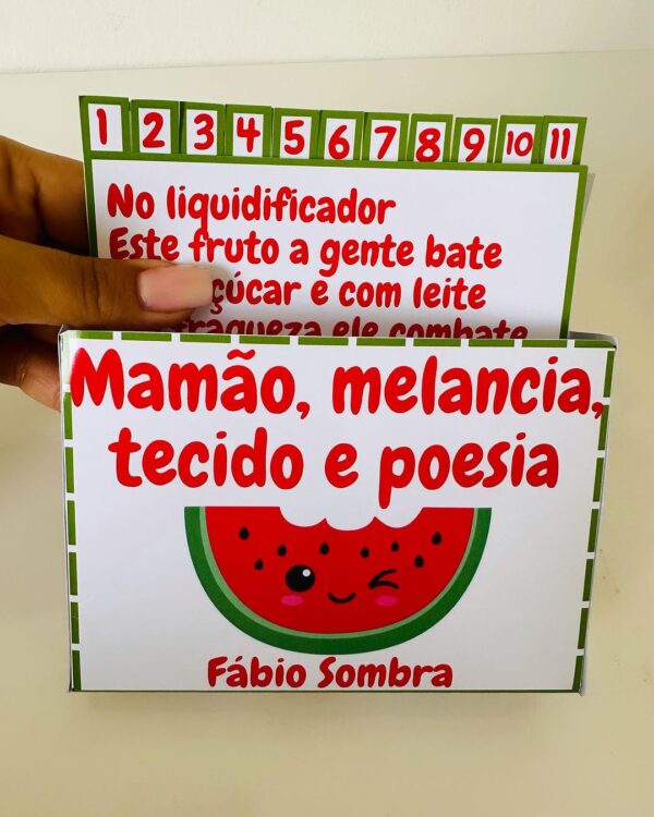 🍉História na caixa: Mamão, melancia, tecido e poesia 🍉 - Image 5