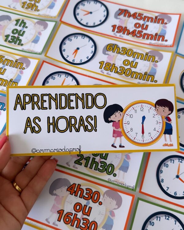 Aprendendo as horas😄👉🏼🕒