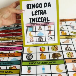 Consciência fonológica: Bingo da letra inicial.