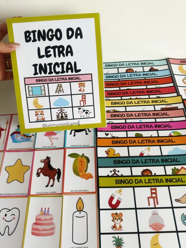 Consciência fonológica: Bingo da letra inicial. - Image 2