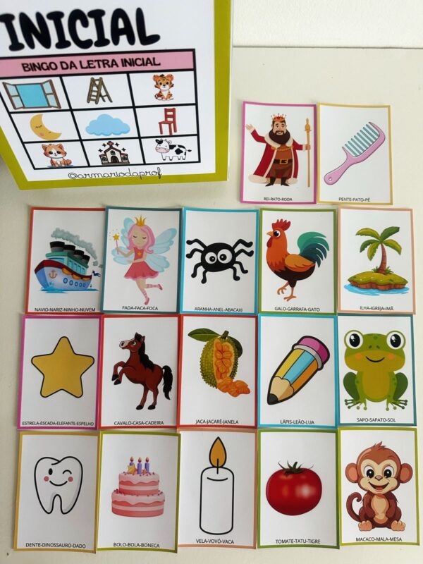 Consciência fonológica: Bingo da letra inicial. - Image 5
